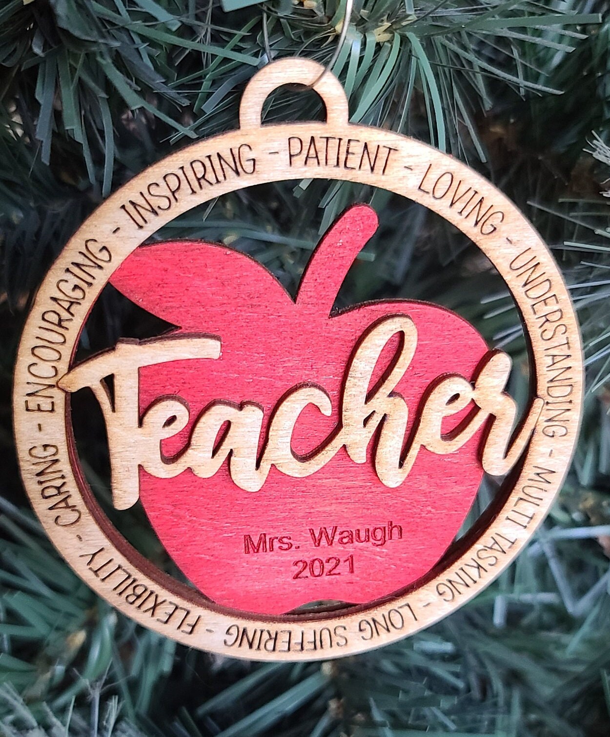 Teacher Apple Ornament