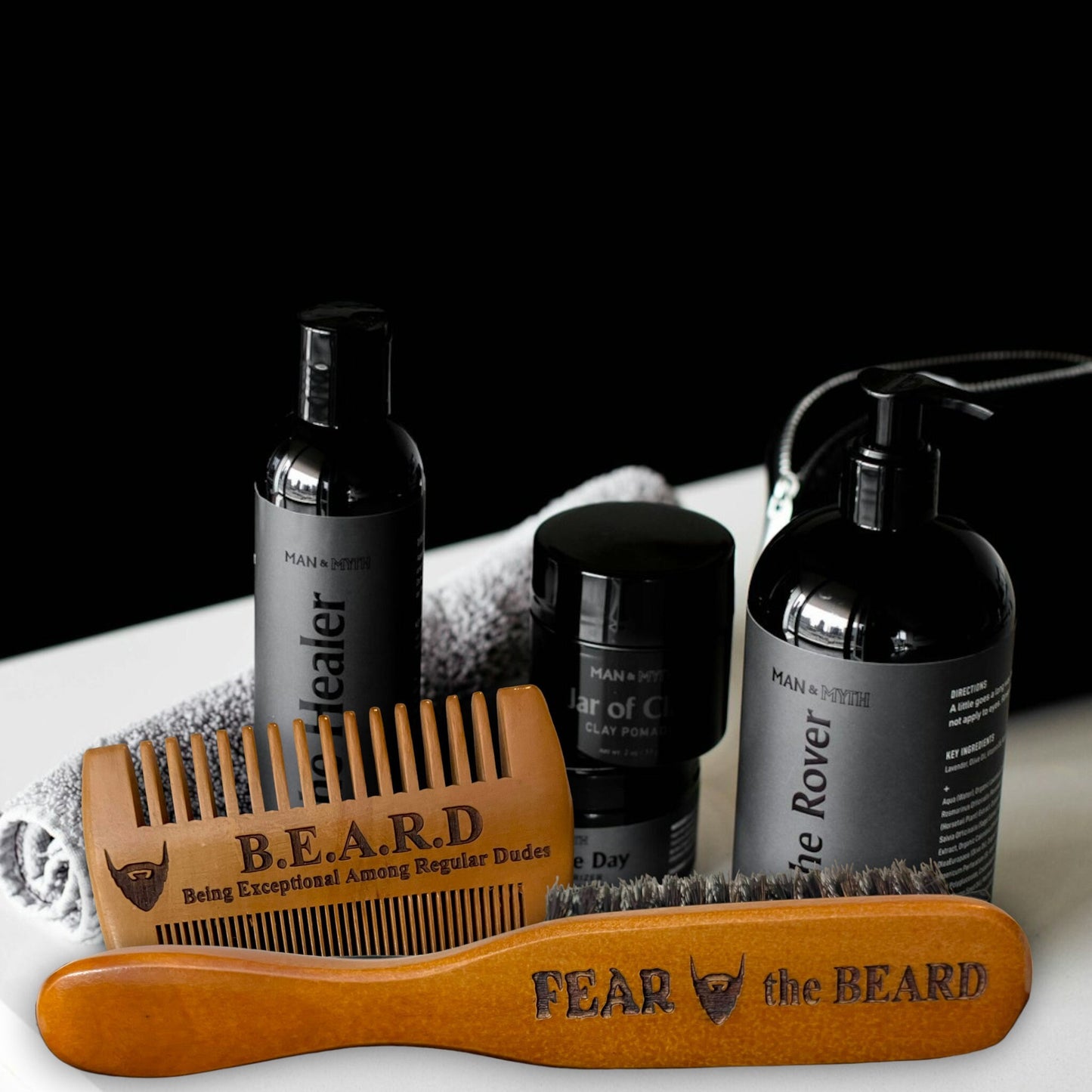 Beard Comb & Brush Kit